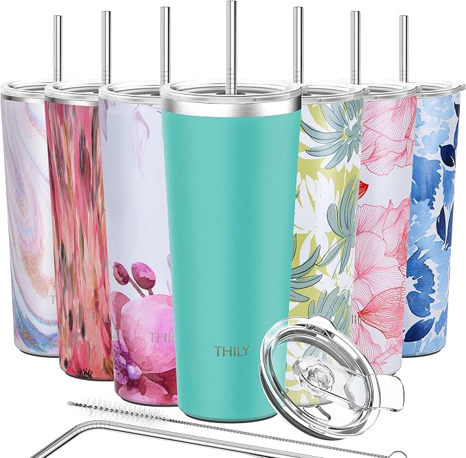 THILY Tumbler Vacuum Insulated Travel Mug 26 oz Coffee Cup by THILY