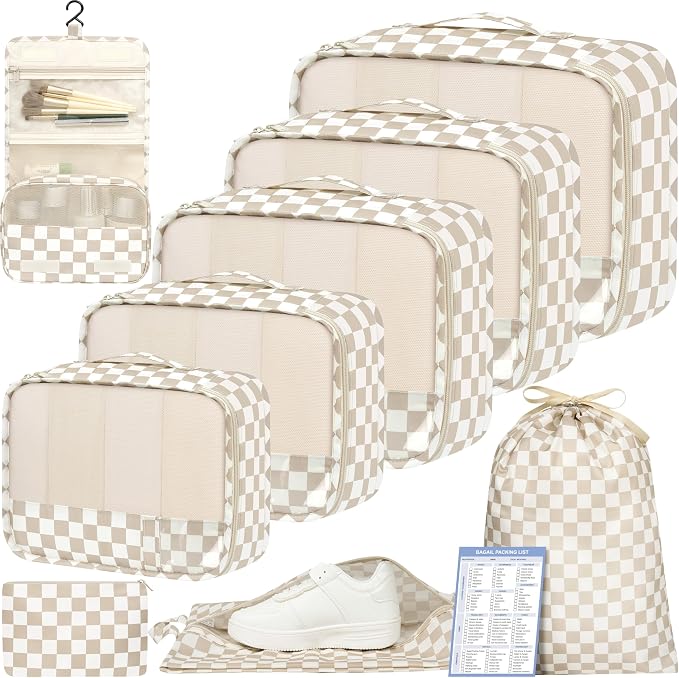BAGAIL 9 Set Packing Cubes Luggage Packing Organizers by BAGAIL
