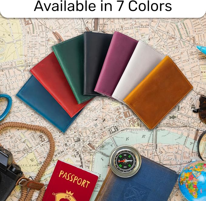 HIFA Leather Passport Holder, Handmade Passport Cover - Image 9