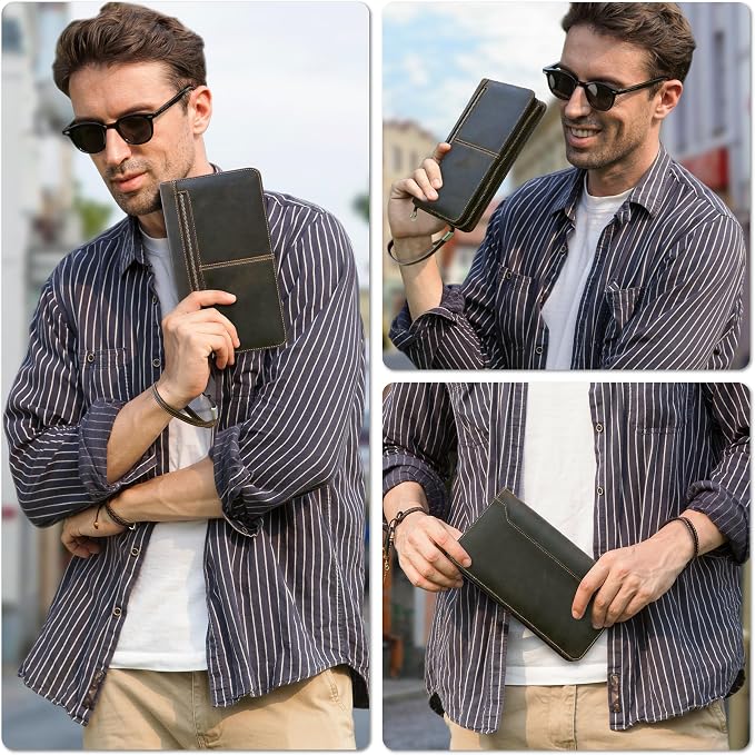 Top Grain Leather Travel Passport Wallet Organizer Case - Image 3