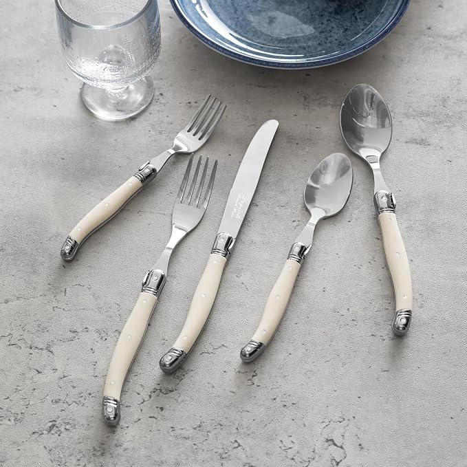 French Home Laguiole 20 Piece Flatware Set – 18/10 Stainless Steel Flatware Set - Image 4
