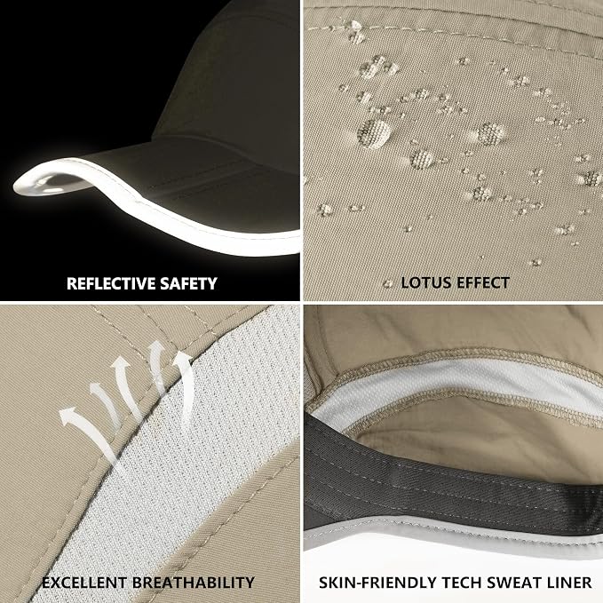 GADIEMKENSD Reflective Folding Outdoor Hat Unstructured Design UPF 50+ Sun - Image 6