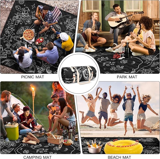 Graffiti Picnic Blanket, Outdoor Blanket, Beach Blanket, Washable Foldable - Image 6