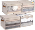 StorageWorks Storage Bins with Lid and Clear Window, Fabric Storage Boxes with by StorageWorks