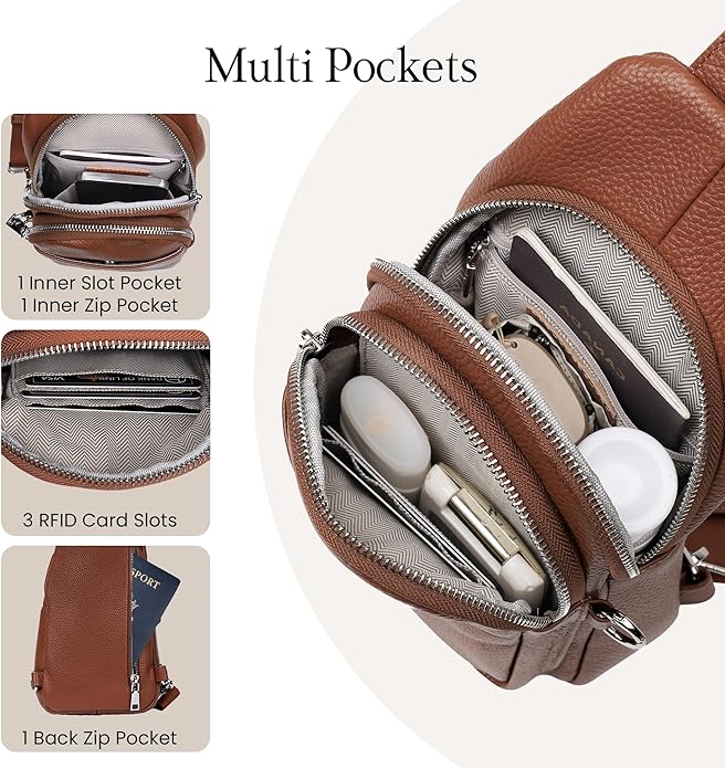 befen Genuine Leather Small Sling Bag - Image 4