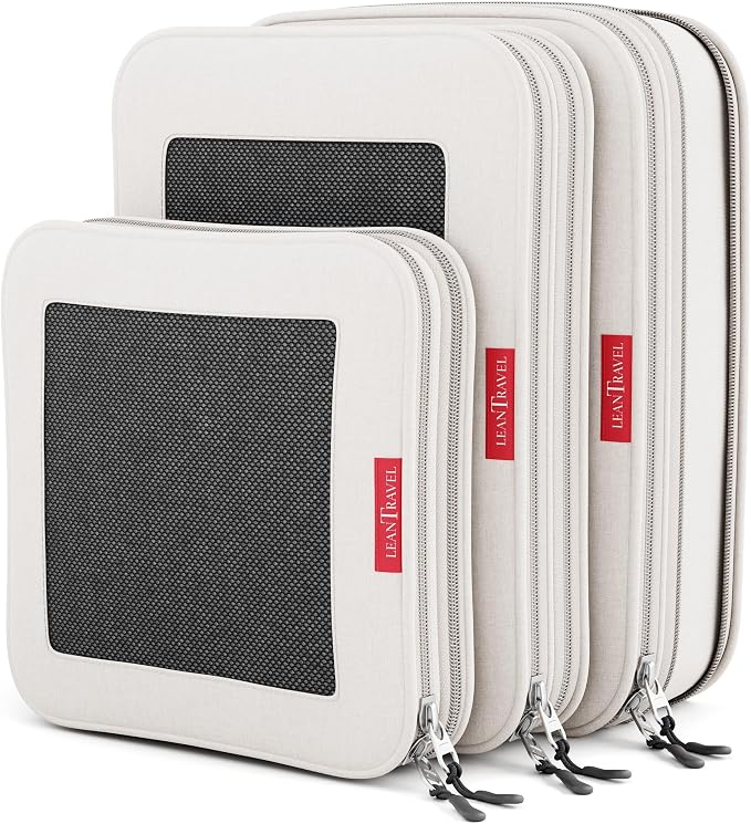 Compression Packing Cubes for Travel Organizers by LeanTravel