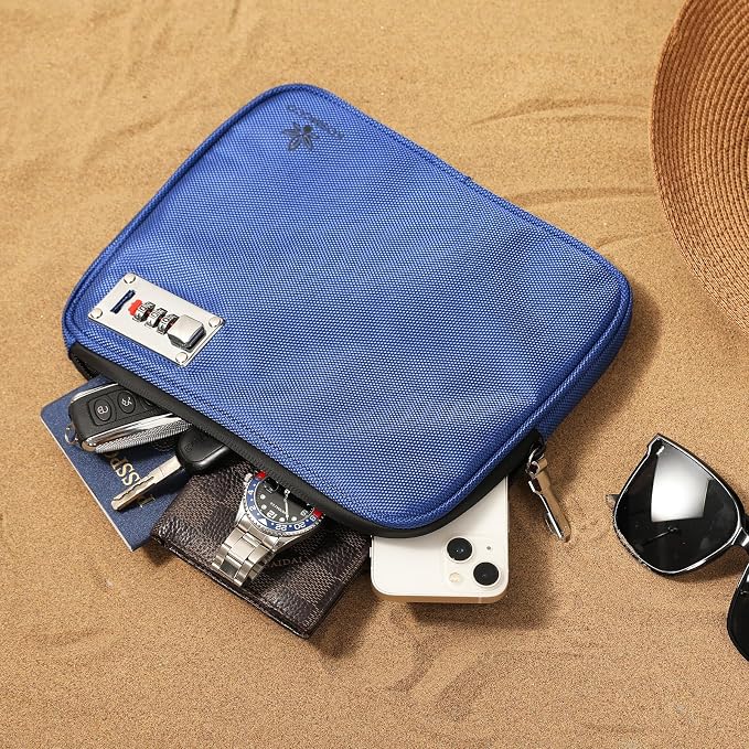 Anti-Theft Locking Beach Bag, 9x7.5-inch Portable Beach Safe - Image 3