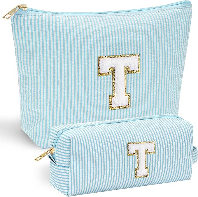 YOOLIFE Initial Makeup Bag for Women Girls by YOOLIFE
