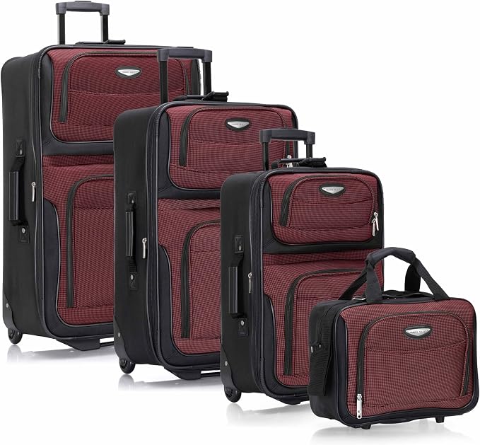 Travel Select Amsterdam 4-Piece Softside Expandable Rolling Luggage Set by Travel+Select
