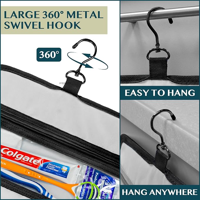 PAVILIA Travel Hanging Toiletry Bag - Image 5