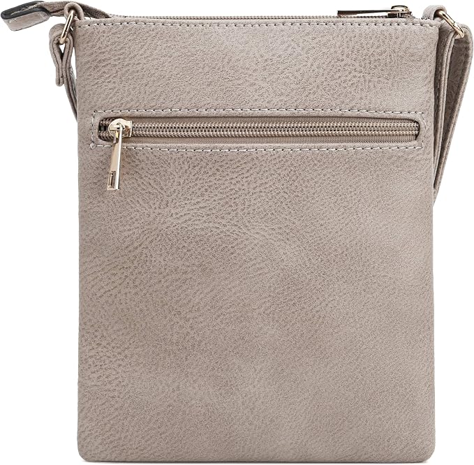 DELUXITY | Crossbody Purse Bag | Functional Multi Pocket Double Zipper Purse | - Image 2