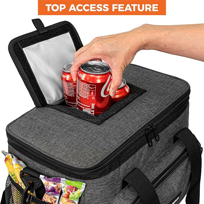 OPUX Soft Cooler Bag, Insulated Collapsible Lunch Cooler Tote - Image 4