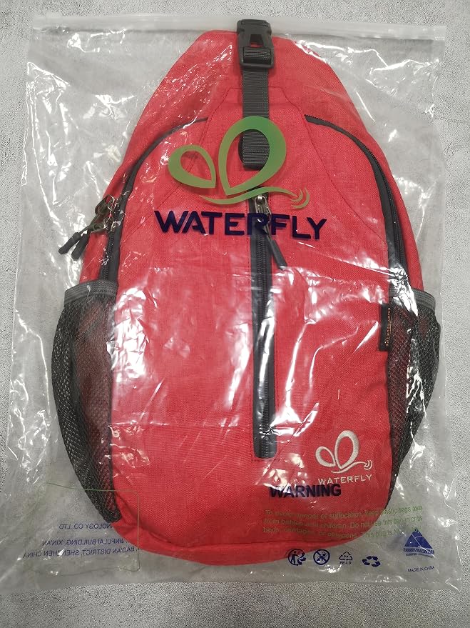 WATERFLY Crossbody Sling Backpack Sling Bag Travel Hiking Chest Bag Daypack - Image 10