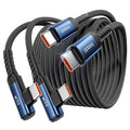 USB C Cable 100W Right Angle Fast Charging Cord, Nylon Braided USB 2.0 Cable by toocki