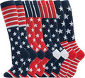 Compression Socks for Women Men Circulation Knee High 8 Pairs for Nurses by HELLOMOMOYA