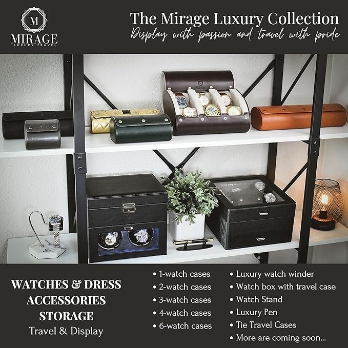Watch cases for men 6 slot travel case organizer - Image 7