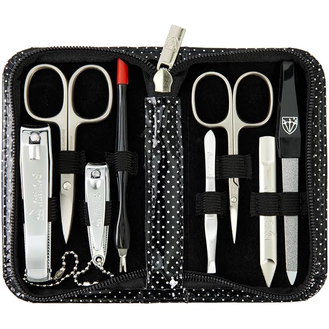 3 Swords Germany – brand quality 8 piece manicure pedicure grooming kit set by 3+Swords+Germany