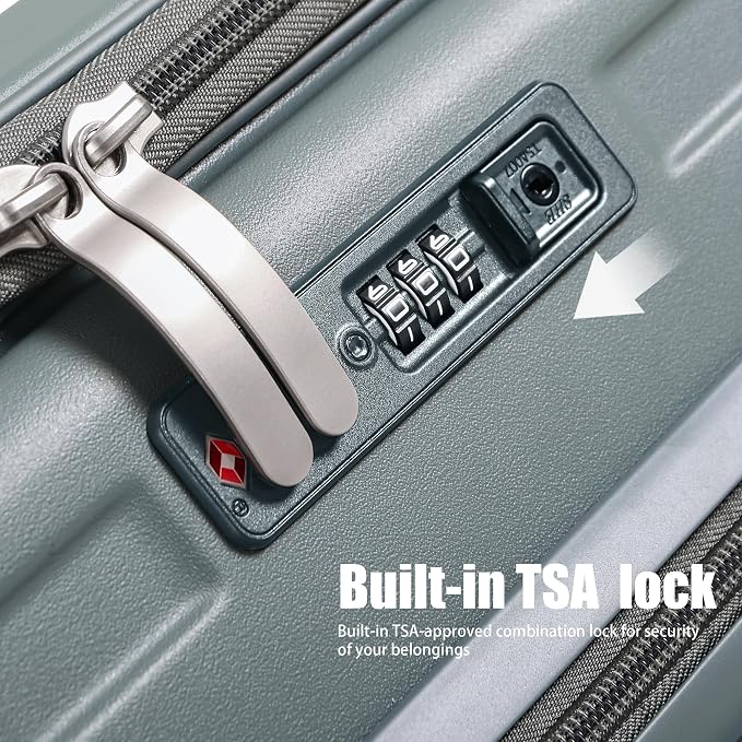 buy 0ne get 0ne free! Carry On Luggage Front Opening 20in Suitcase - Image 8
