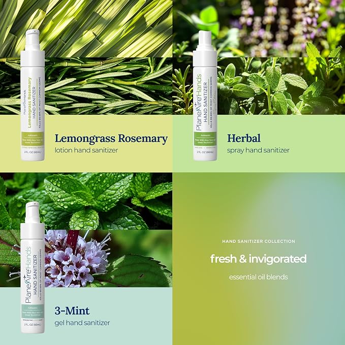 Fresh & Invigorated Variety 3pk Hand Sanitizer | Lemongrass Rosemary Lotion - Image 2