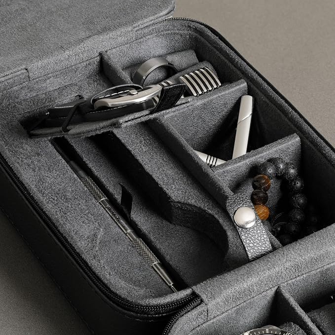 ROTHWELL 5 Watch Travel Case Storage Organizer - Image 7