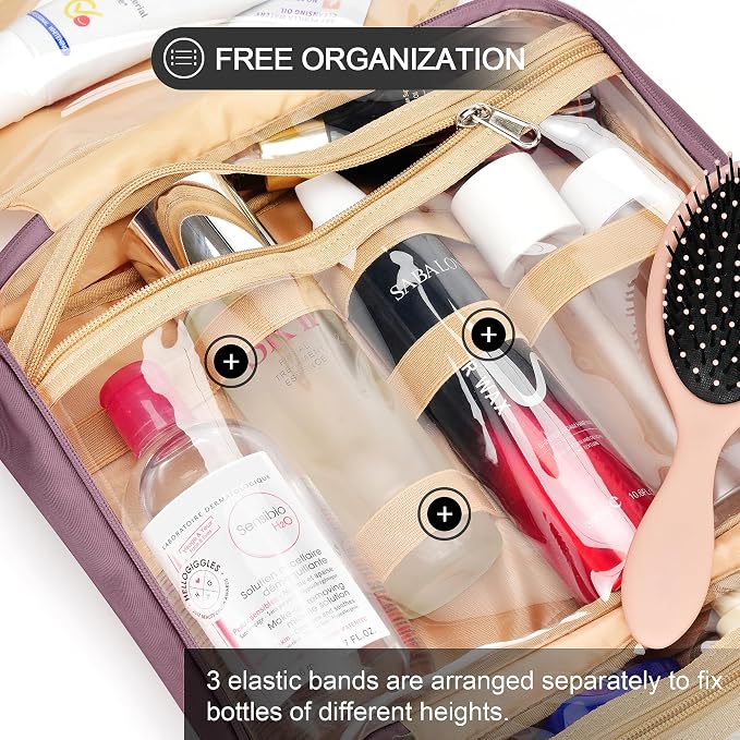 Travel Hanging Toiletry Bag for Women, - Image 5