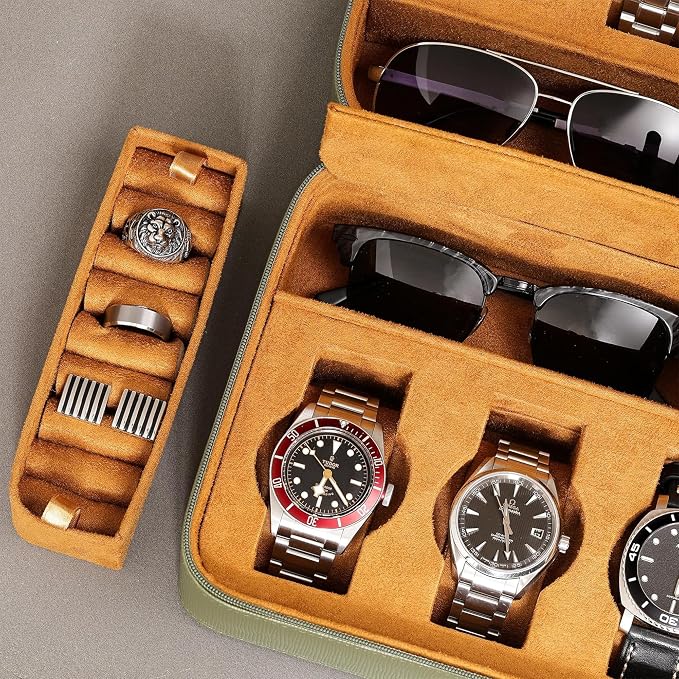 ROTHWELL 8 Watch Travel Case Storage Organizer - Image 4