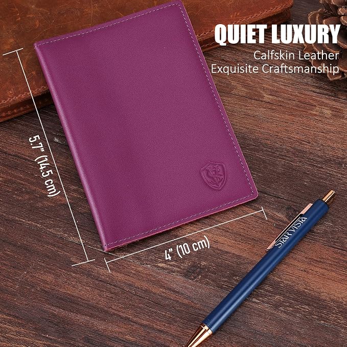 STAR VISTA Albatross Leather Travel Passport Holder, Minimalist Design - Image 2