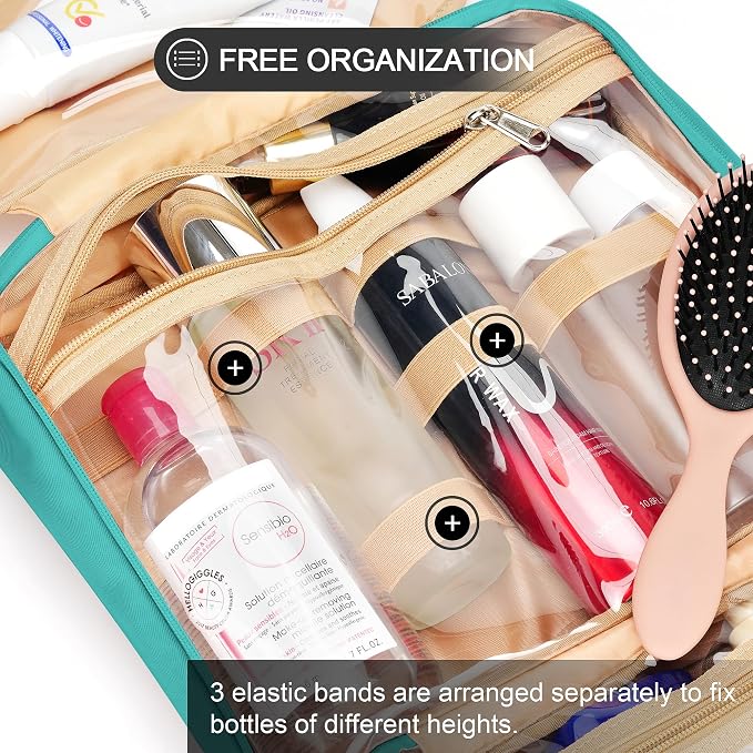Travel Hanging Toiletry Bag for Women, - Image 4