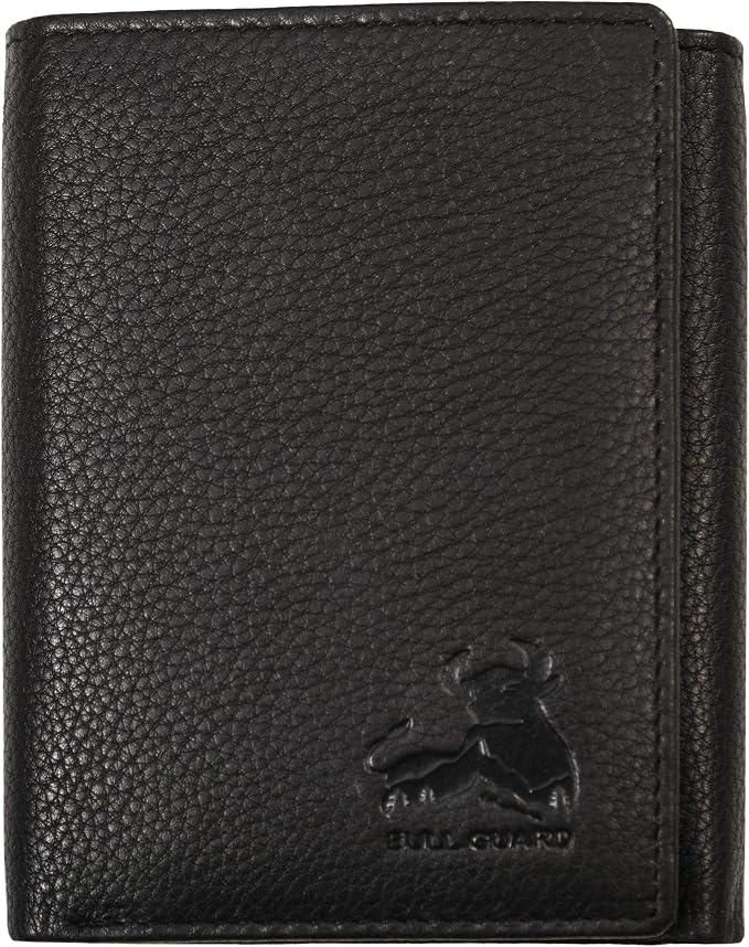 BULL GUARD Mens RFID Wallet, ID and Secret Pocket, Trifold by BullGuard