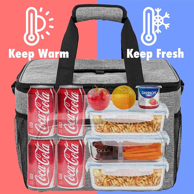 OPUX Soft Cooler Bag, Insulated Collapsible Lunch Cooler Tote - Image 3