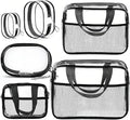 XEWEA Clear Travel Toiletry Bags & Small Electronic Accessories Organizer Case by XEWEA