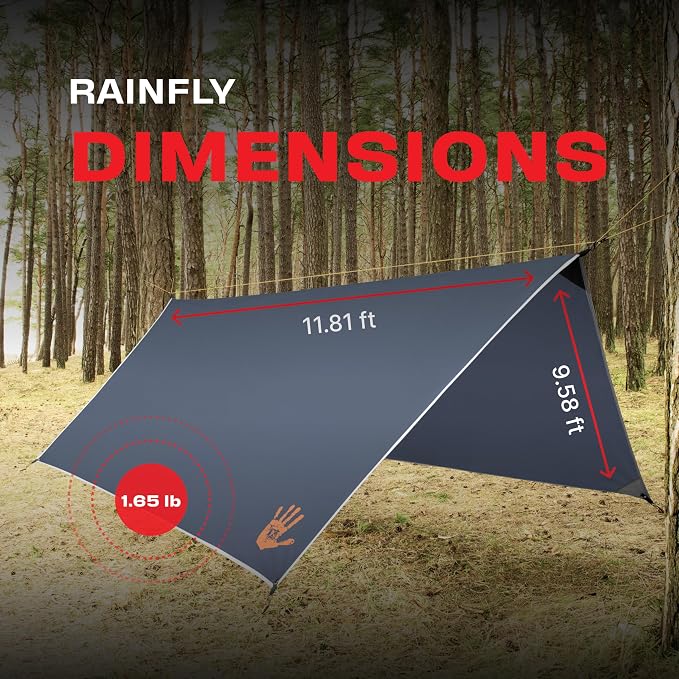 Rain Fly12x10 Lightweight Survival Camping Tarp; 100% Waterproof; Makes a Great - Image 6