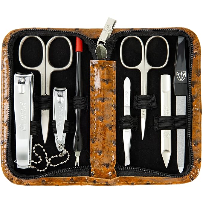 3 Swords Germany – brand quality 8 piece manicure pedicure grooming kit set by 3+Swords+Germany