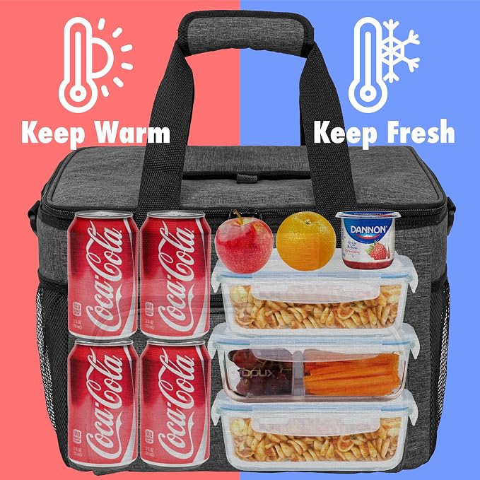 OPUX Soft Cooler Bag, Insulated Collapsible Lunch Cooler Tote - Image 3