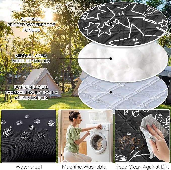 Graffiti Picnic Blanket, Outdoor Blanket, Beach Blanket, Washable Foldable - Image 5