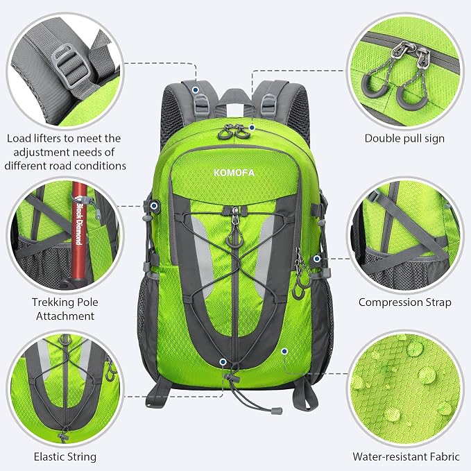 Hiking Backpack 30L Lightweight Travel Daypack Small Day Pack - Image 3