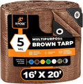 Multipurpose Protective Cover Brown Poly Tarp 16' x 20' by XposeSafety