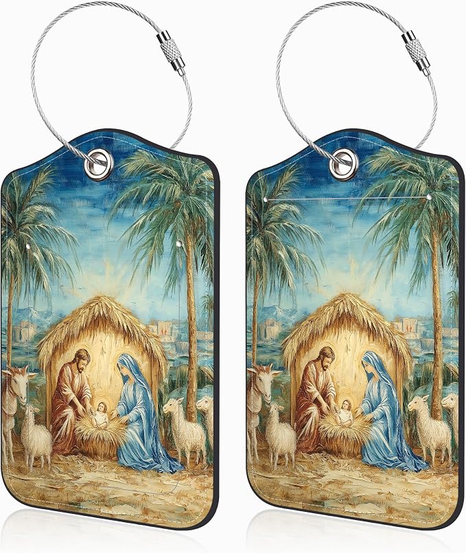 2 Pcs Nativity Scene Luggage Tags by Unknown