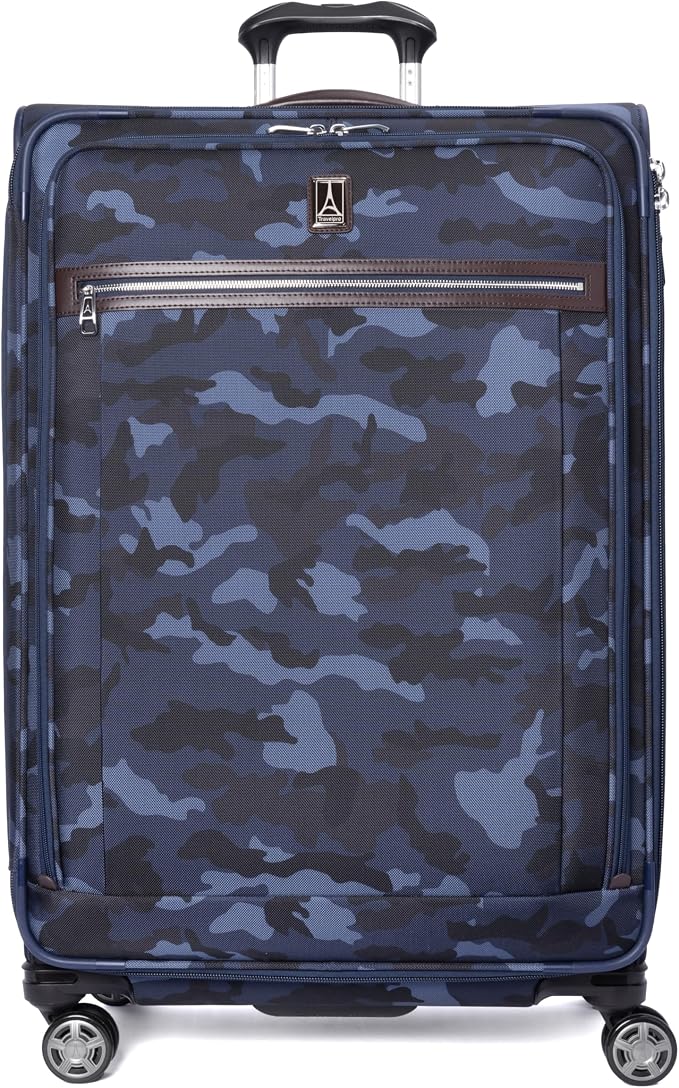 Travelpro Platinum Elite Softside Expandable Checked Luggage, 8 Wheel Spinner by Travelpro