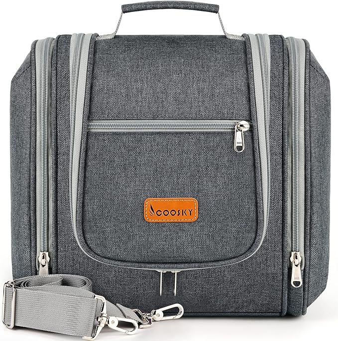 Hanging Toiletry Bag for Women & Men, Cruise Ship Travel Essentials, Holds Full by COOSKY