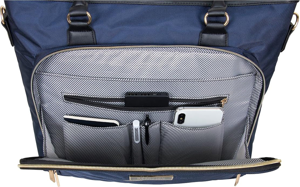 Kenneth Cole REACTION Chelsea Quilted Chevron 15" Laptop & Tablet Business Tote - Image 5