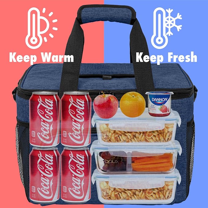 OPUX Soft Cooler Bag, Insulated Collapsible Lunch Cooler Tote - Image 3