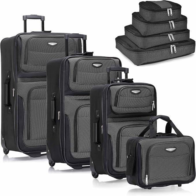 Travel Select Amsterdam 8-Piece Softside Expandable Luggage Set, Lightweight by Travel+Select