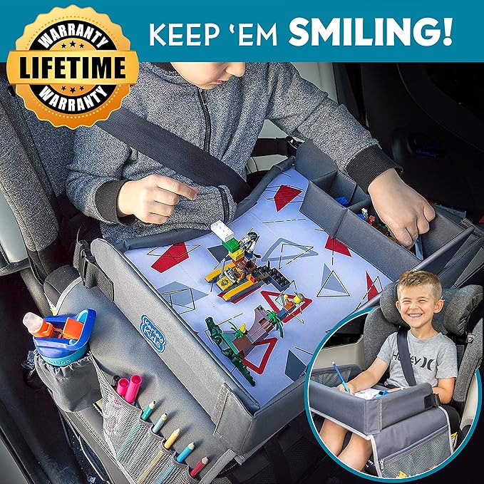 Kenley Kids Travel Tray, Toddler Car Seat Lap Tray, Road Trip Essentials - Image 2