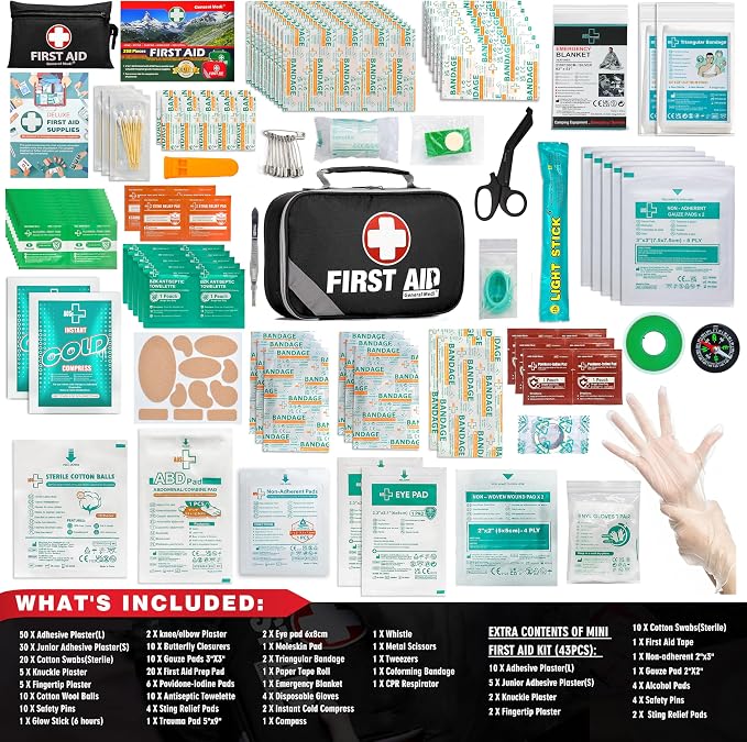 General Medi 2-in-1 First Aid Kit + 43 Piece Mini First Aid Kit -Includes Ice - Image 2
