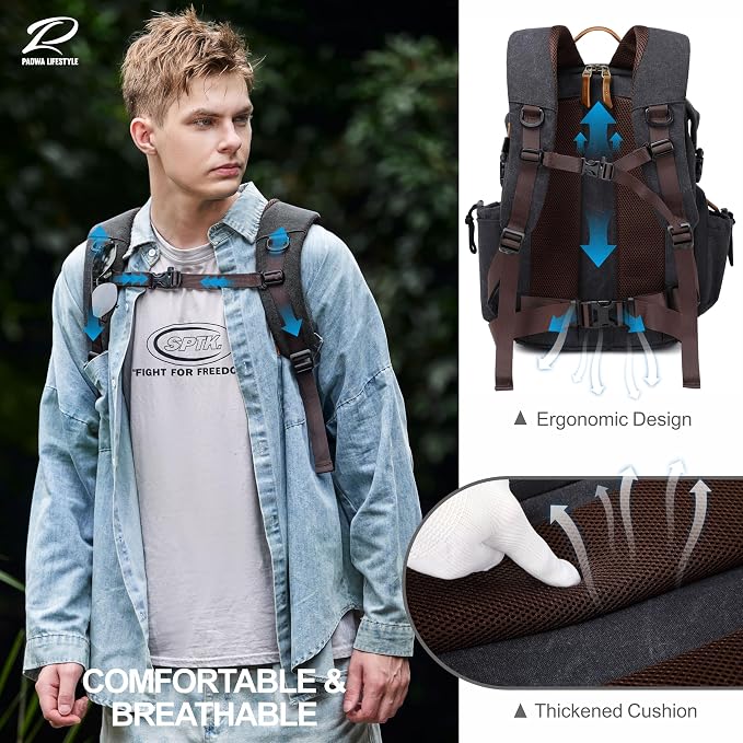 Padwa Lifestyle Black Camera Backpack - Image 4