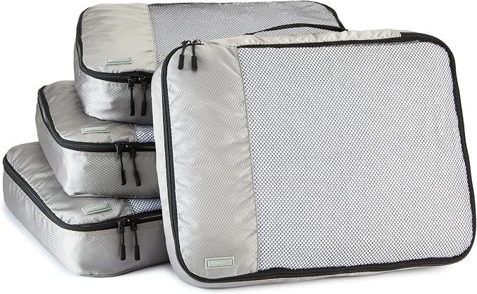 Amazon Basics 4 Piece Packing Cubes Travel Organizer Set by AmazonBasics