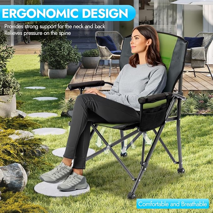 2 Pack Oversized Folding Camping Chair - Image 6