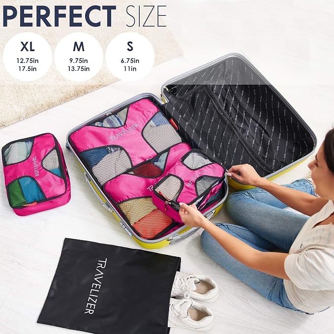 Travel Packing Cubes 5 pcs Luggage Organizer Set - Image 3