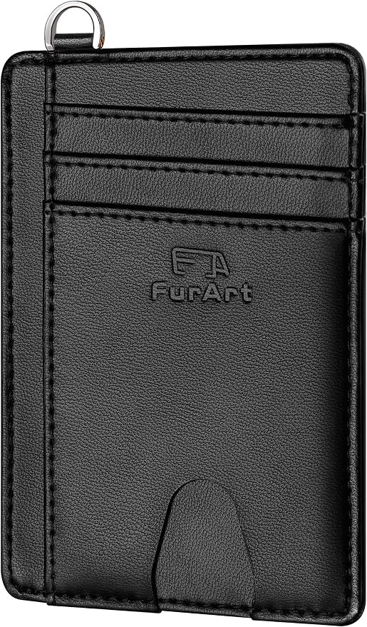 FurArt Slim Minimalist Wallet, Front Pocket Wallets, RFID Blocking, Credit Card by FurArt
